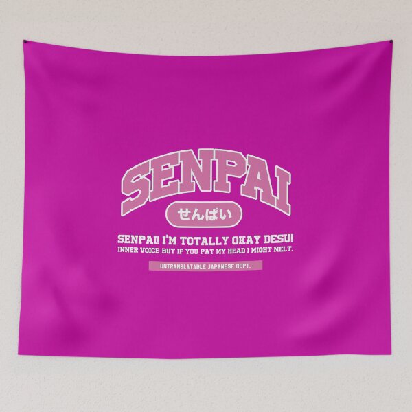 Item preview, Senpai – Untranslatable Japanese College Style Design designed and sold by Mog Mog Eatalot – Tokyo x A’dam Mashup.