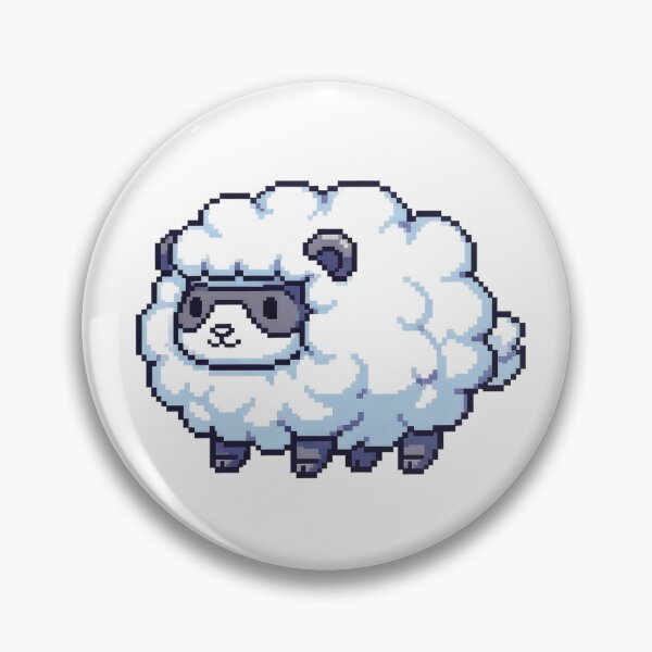 Item preview, Cloud Sheep-Panda Hybrid – Soft Pastel Kawaii Pixel Art Puff designed and sold by Pixel Girl Aesthetic Studio.