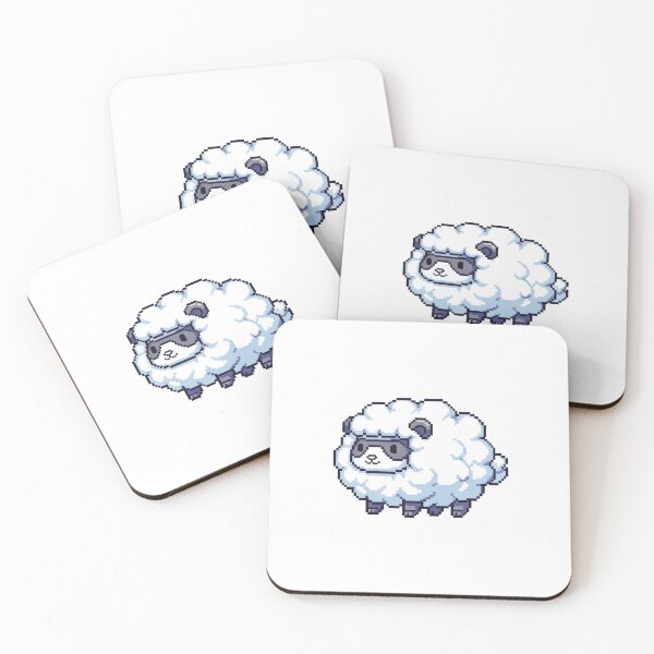 Item preview, Cloud Sheep-Panda Hybrid – Soft Pastel Kawaii Pixel Art Puff designed and sold by Pixel Girl Aesthetic Studio.