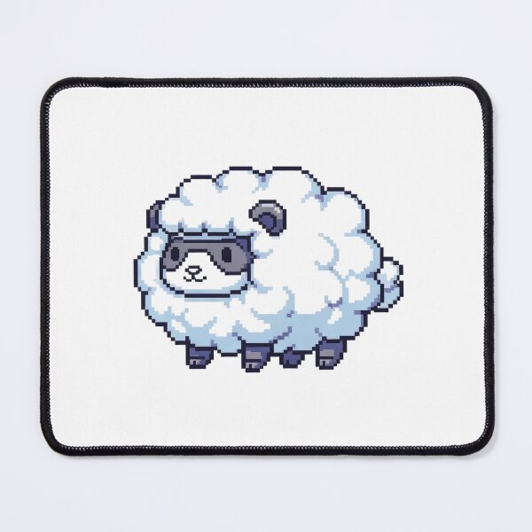 Item preview, Cloud Sheep-Panda Hybrid – Soft Pastel Kawaii Pixel Art Puff designed and sold by Pixel Girl Aesthetic Studio.