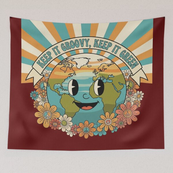 Item preview, Retro Eco Planet – Vintage Earth Design | Keep It Green designed and sold by Design_Your_Day.