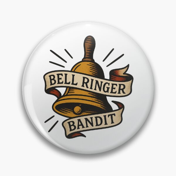 Item preview, Bell Ringer Bandit – Teacher Tattoo Flash Design designed and sold by ClassroomInk.