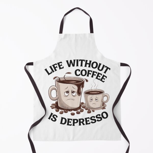 Item preview, Life Without Coffee Is Depresso – Funny Sad Kawaii Coffee Cups designed and sold by Lulunza.