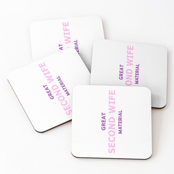 Item preview, Great Second Wife Material – Funny Pink Typography Design designed and sold by RedCircleArt.