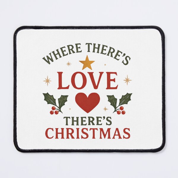 Item preview, Where There’s Love, There’s Christmas – Vintage Holiday Quote Design designed and sold by CraftedHome.