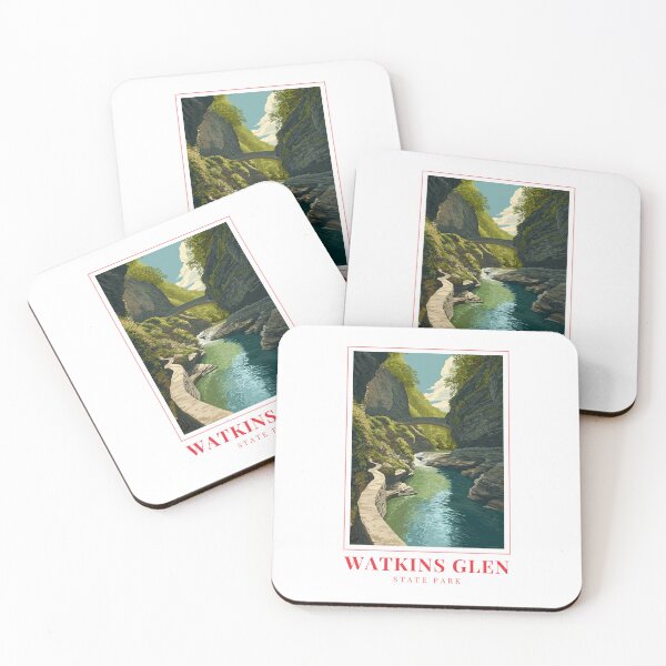 Item preview, Watkins Glen State Park Gorge Trail New York Illustration designed and sold by MapMyMiles.