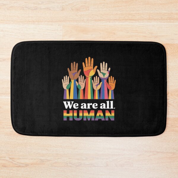 Item preview, Rainbow LGBT LGBTQ Transgender Gay Pride We Are All Human  designed and sold by lilLilaBatArt.