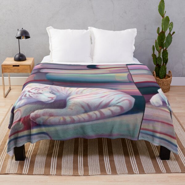 Item preview, White Tiger on Books – Artistic Illustration designed and sold by TreatLLC.