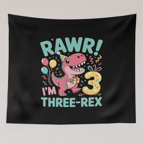 Item preview, RAWR I'm Three Rex for 3 year old toddler 3 Rex Birthday  designed and sold by BeetleMalon.