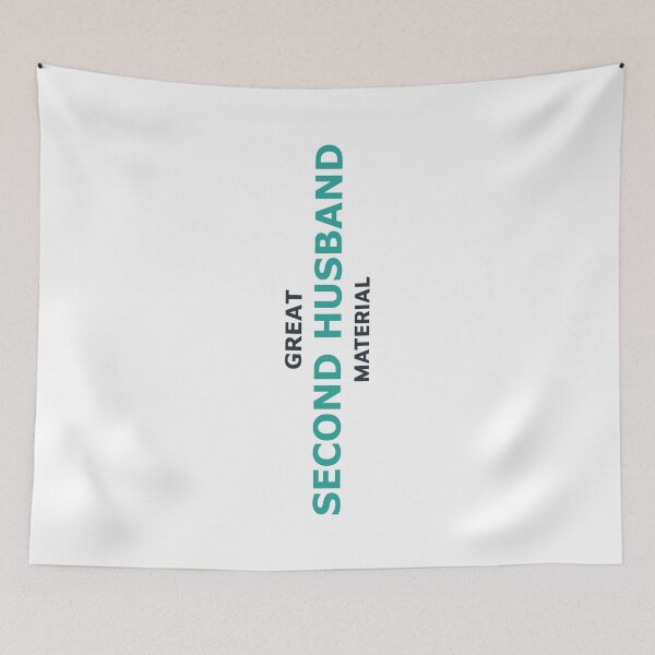 Item preview, Great Second Husband Material – Funny Teal Typography Design designed and sold by RedCircleArt.