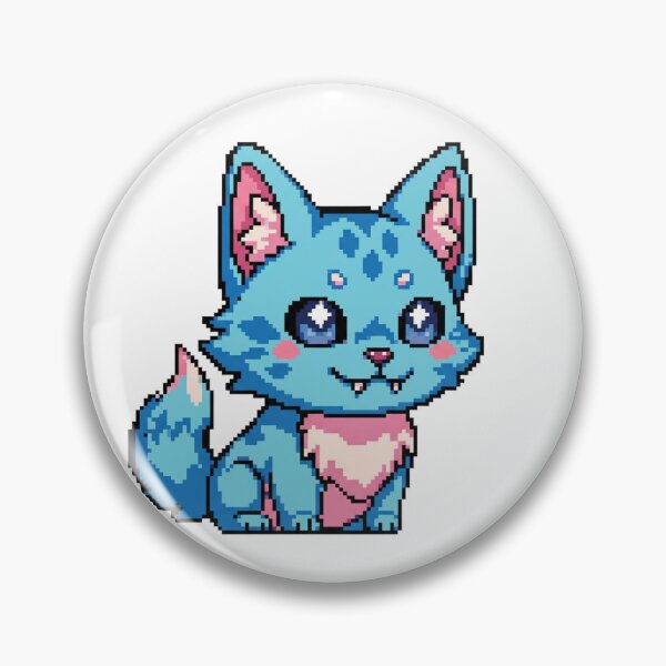 Artikelvorschau, Baby-Pastellwolf-Kätzchen – Niedliches, weiches Kawaii-Pixelwesen entworfen und verkauft von Pixel Girl Aesthetic Studio.