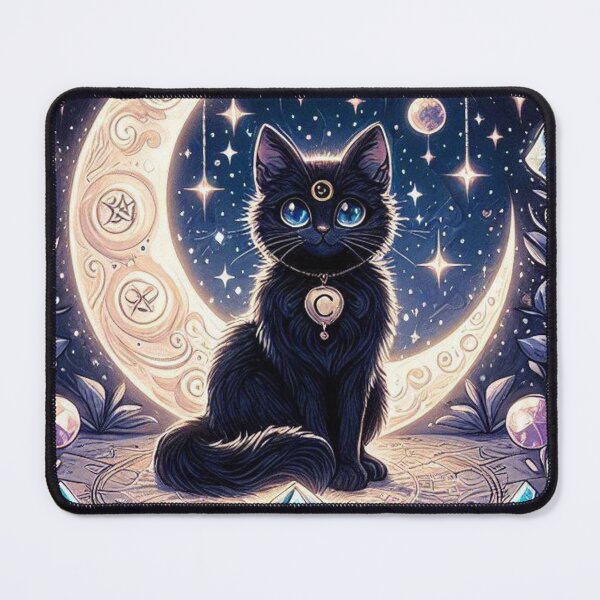 Item preview, Mystic Tarot Cat Under Crystal Moon designed and sold by BigBlueArt.