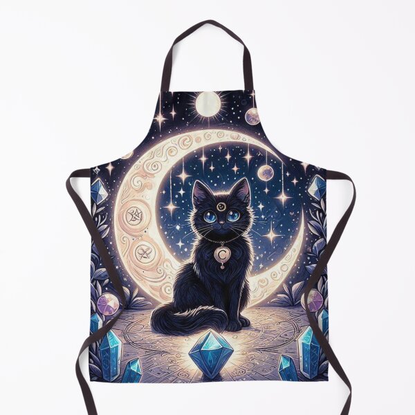 Item preview, Mystic Tarot Cat Under Crystal Moon designed and sold by BigBlueArt.
