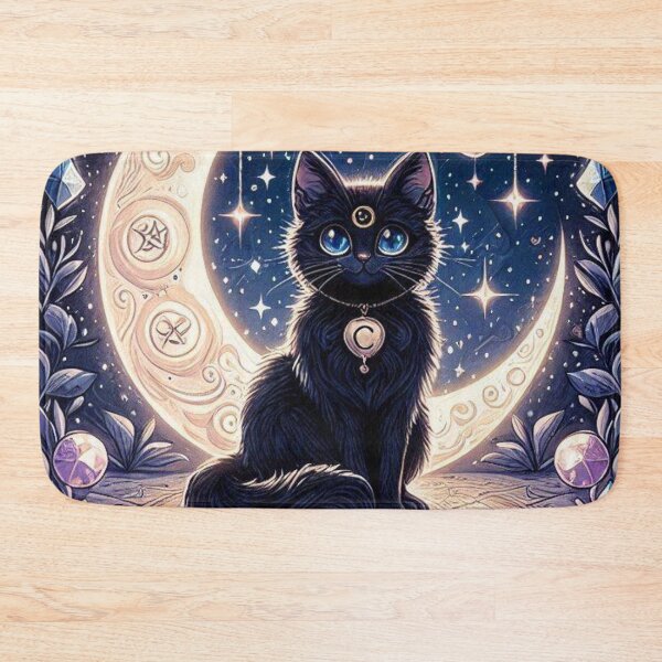 Item preview, Mystic Tarot Cat Under Crystal Moon designed and sold by BigBlueArt.