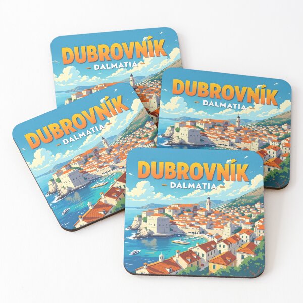 Item preview, Dubrovnik, Dalmatia: Vintage-Style Painterly Travel Poster designed and sold by LSVart.