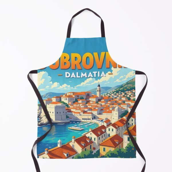 Item preview, Dubrovnik, Dalmatia: Vintage-Style Painterly Travel Poster designed and sold by LSVart.