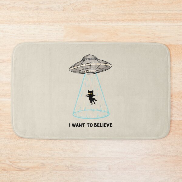 Item preview, Black Cat Abducted, Cool UFO Spaceship designed and sold by OrenjiArtShop.