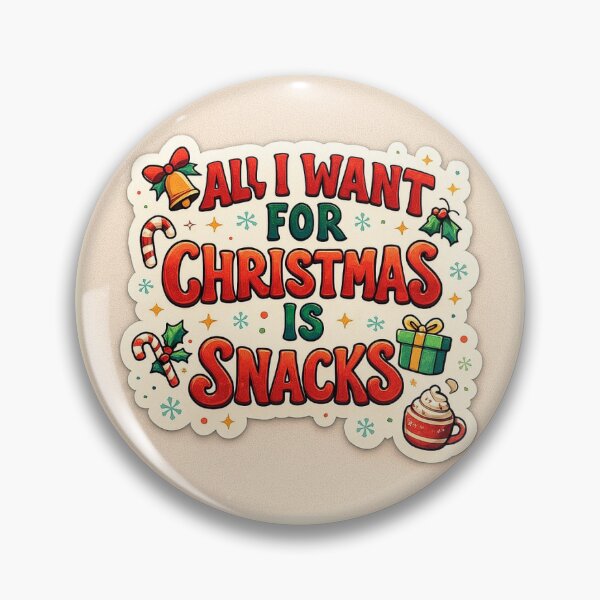 Item preview, All I Want For Christmas Is Snacks – Cute Holiday Sticker Design designed and sold by TrendBoost.