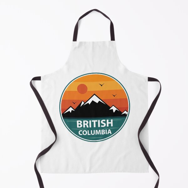 Item preview, British Columbia Canada - Retro Sunset Mountains Nature Outdoors designed and sold by Shape Snip Studio.
