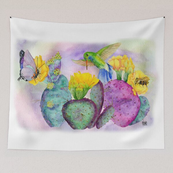 Item preview, Pollinators on Santa Rita Cactus designed and sold by Jesus Vichareli.
