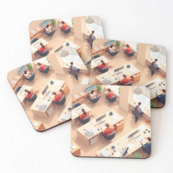 Item preview, office life with busy people designed and sold by Nikoleta Vukovic.