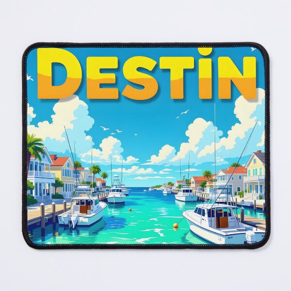 Item preview, Destin, Florida: Vintage-Style Painterly Travel Poster designed and sold by LSVart.