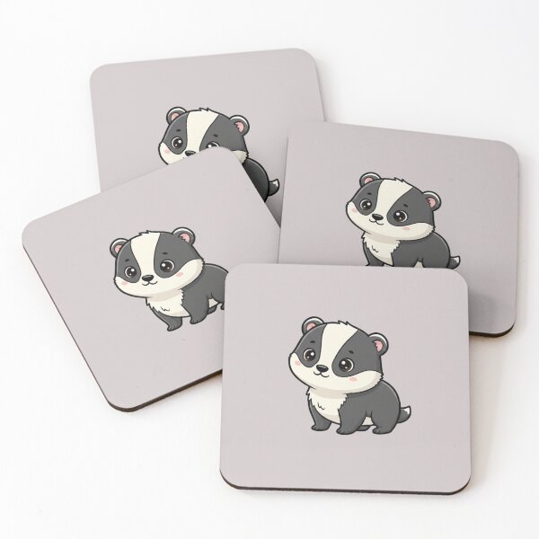 Item preview, Cute Baby Badger Cartoon With Big Eyes designed and sold by LightArt25.
