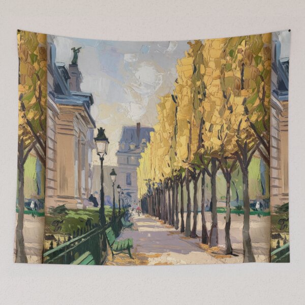 Item preview, Paris Autumn Promenade | Impressionist French Painting by Carraann designed and sold by CARRAANN.