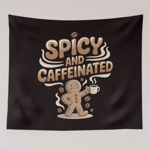 Item preview, Spicy and Caffeinated Christmas Gingerbread Coffee Art designed and sold by Redgiant87x.