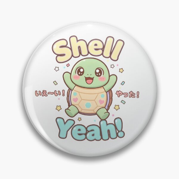 Item preview, Shell Yeah! Cute Kawaii Turtle Pun Design designed and sold by Snackwear Apparel.