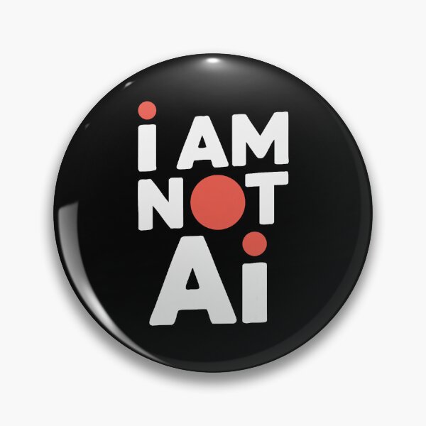 Item preview, I Am Not AI Bold Statement Simple Strong Message designed and sold by najaks.