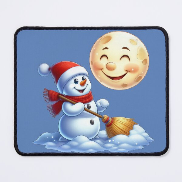 Item preview, The Busy Snowman Sweeping the Snow designed and sold by IraBum.