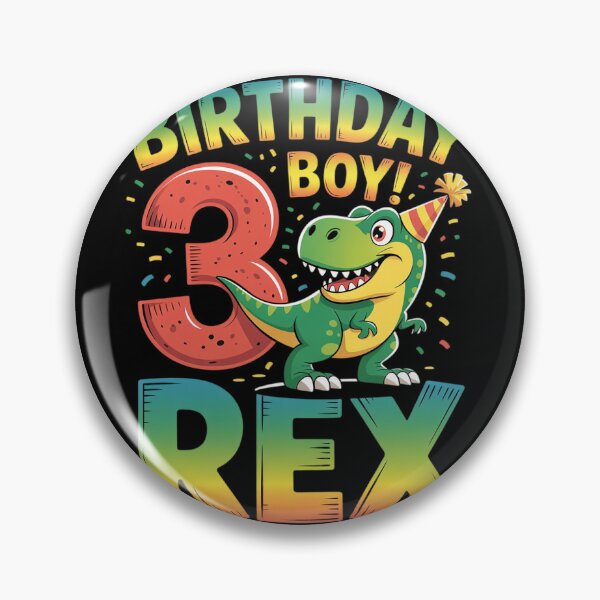 Item preview, Three Rex 3rd Birthday Boy 3 Year Old T-Rex Dinosaur  designed and sold by lilLilaBatArt.