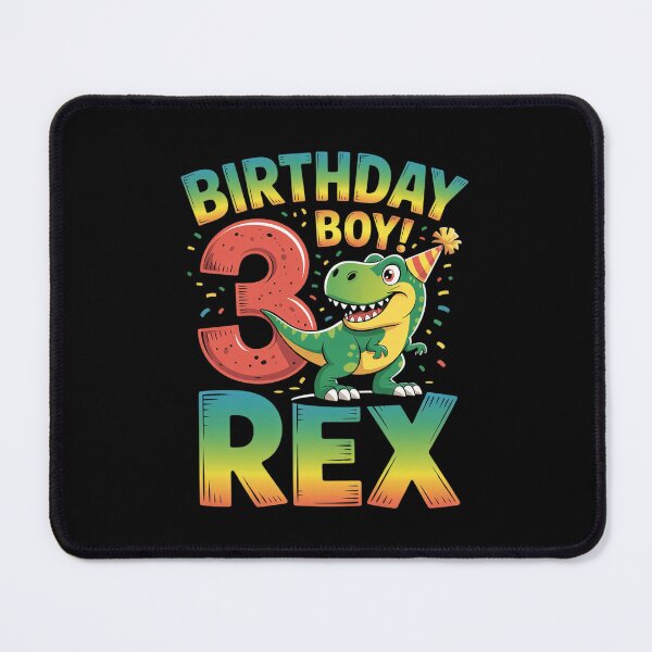 Item preview, Three Rex 3rd Birthday Boy 3 Year Old T-Rex Dinosaur  designed and sold by lilLilaBatArt.