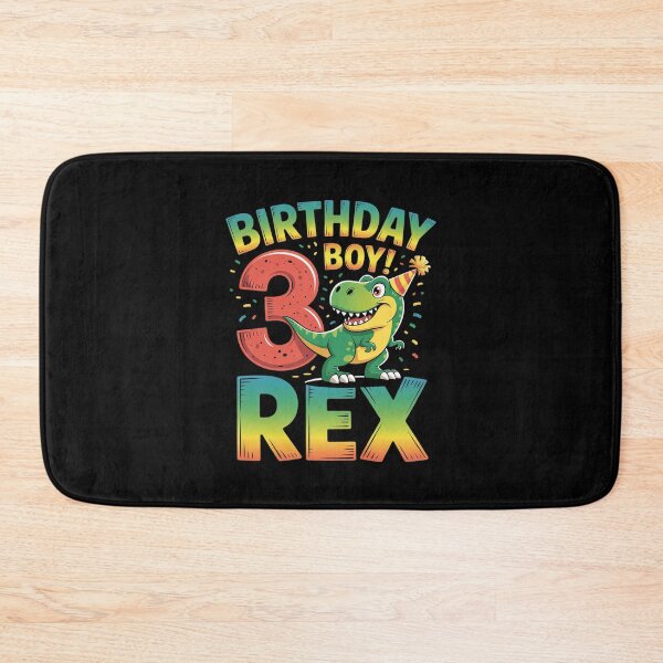 Item preview, Three Rex 3rd Birthday Boy 3 Year Old T-Rex Dinosaur  designed and sold by lilLilaBatArt.