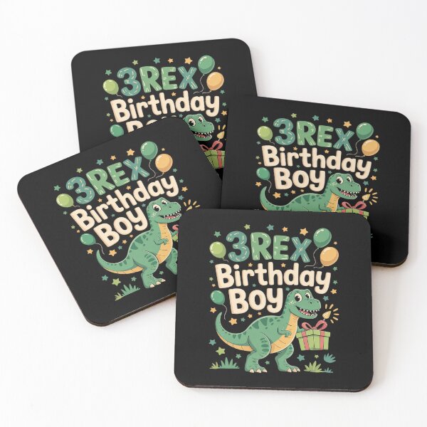 Item preview, Three Rex 3Rd Birthday Boy Third T-Rex Dinosaur 3 Year Old  designed and sold by BeetleMalon.