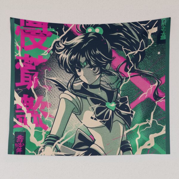 Item preview, Sailor Jupiter Electric Green designed and sold by AnimeArsenalPrints.