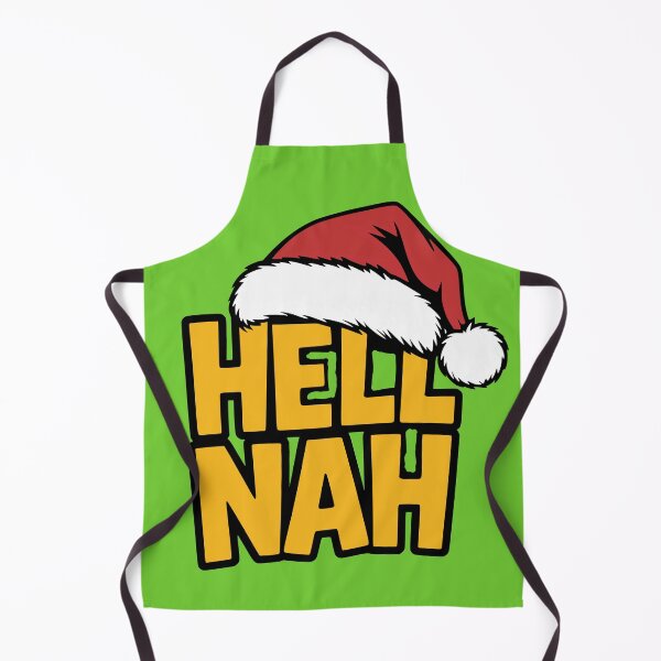 Item preview, HELL NAH – Funny Christmas Santa Hat Comic Style Tee designed and sold by The People’s Punchline.