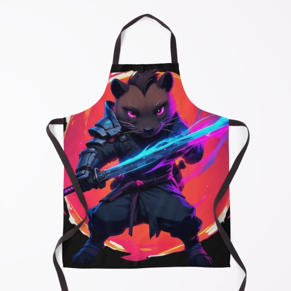 Item preview, Cyberpunk Otter Warrior with a Glowing Katana designed and sold by SweetRossel.