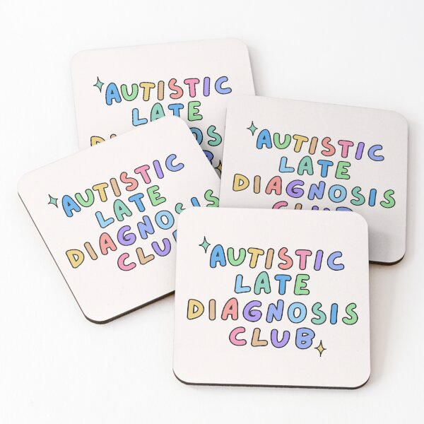 Item preview, Autistice late diagnosis club | high masking autism text design designed and sold by NeurodiverseTea.