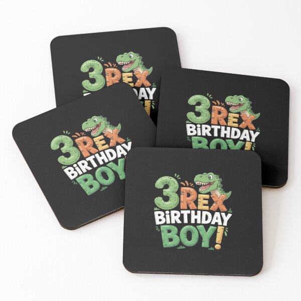 Item preview, Three Rex 3rd Birthday Third Dinosaur 3 Year Old Party  designed and sold by lilLilaBatArt.