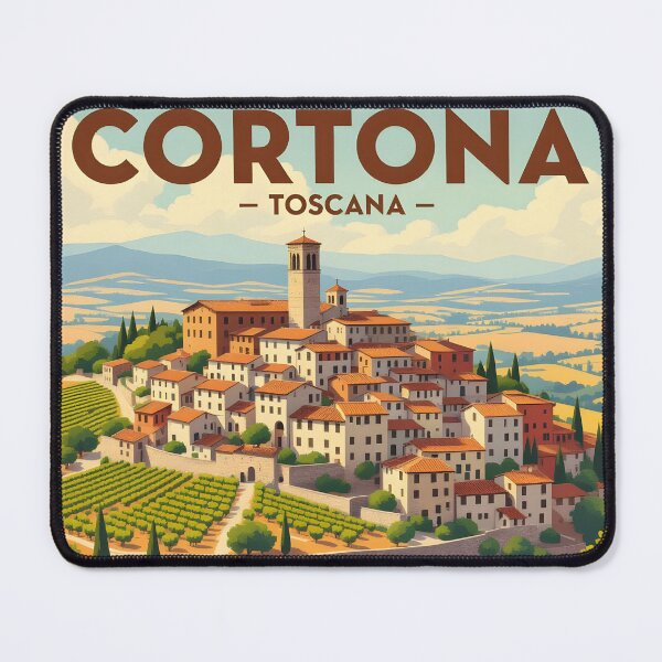 Item preview, Cortona, Tuscany: Vintage-Style Painterly Travel Poster designed and sold by LSVart.