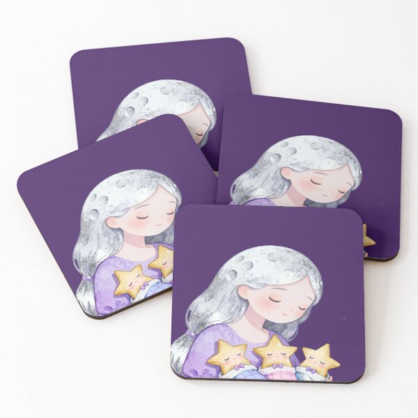 Item preview, Moon Cradling Stars  designed and sold by HappySproutArt.