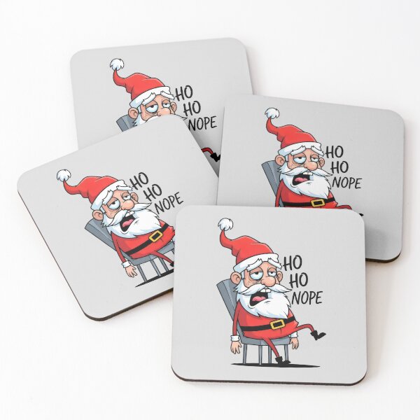 Item preview, Ho Ho Nope Funny Exhausted Santa Claus designed and sold by Animepic222.