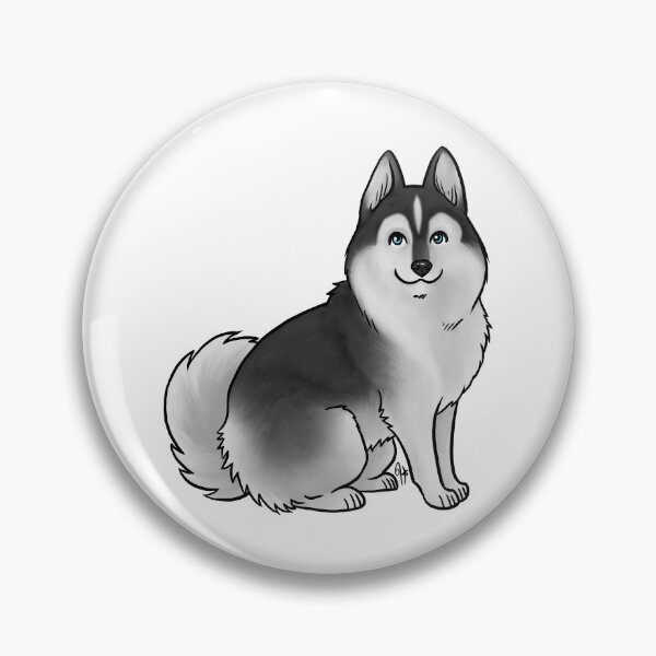Item preview, Dog - Pomsky - Black and White designed and sold by Jennifer Stolzer.