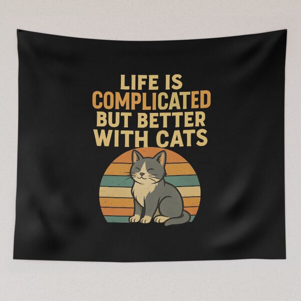 Item preview, Cute Cats – Life Is CompliCATed But Better With Cats designed and sold by SVALANART.