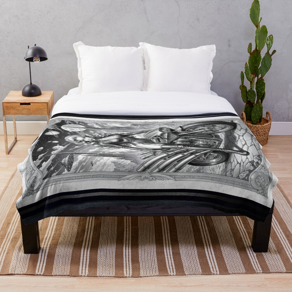 Mystralias Iron Valkrie Xylia D'Arden On Her Morvous AI Concept Art by Xzendor7 | A Stunning Retrofusion Maven 3 Mystralia's Iron Valkrie Xylia D'Arden On Her Morvous Stunning AI Concept Art by Xzendor7 Decorative Art Print Throw Blanket