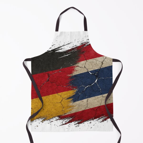 Item preview, Germany–Thailand Cracked Brush Flag Art – Grunge Style International Design designed and sold by Myōhō Print Co..