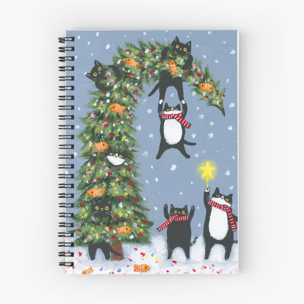 Item preview, Cats Decorating The Christmas Tree designed and sold by KilkennyCat Art.