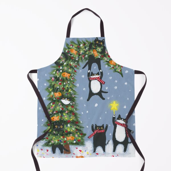 Item preview, Cats Decorating The Christmas Tree designed and sold by KilkennyCat Art.